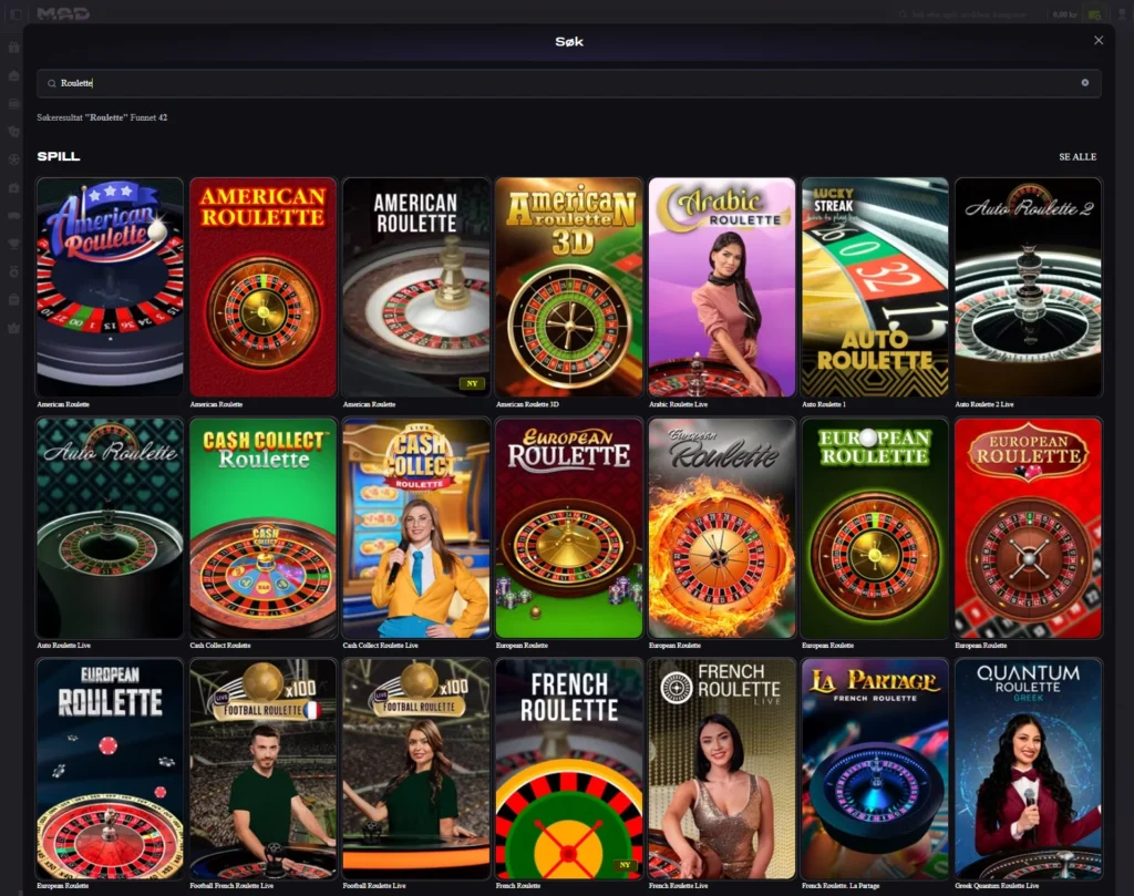 Mad Casino med spill fra Play'n GO og kryptoalternativer